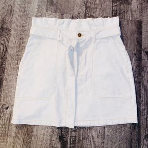 Free People Paperbag Waist Skirt in White